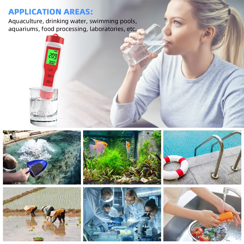 4-in-1 Digital pH EC Meter for Water Testing