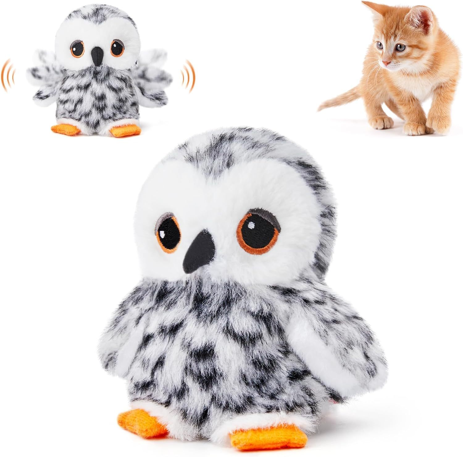 USB-Charged Flickering Bird Teaser for Cats