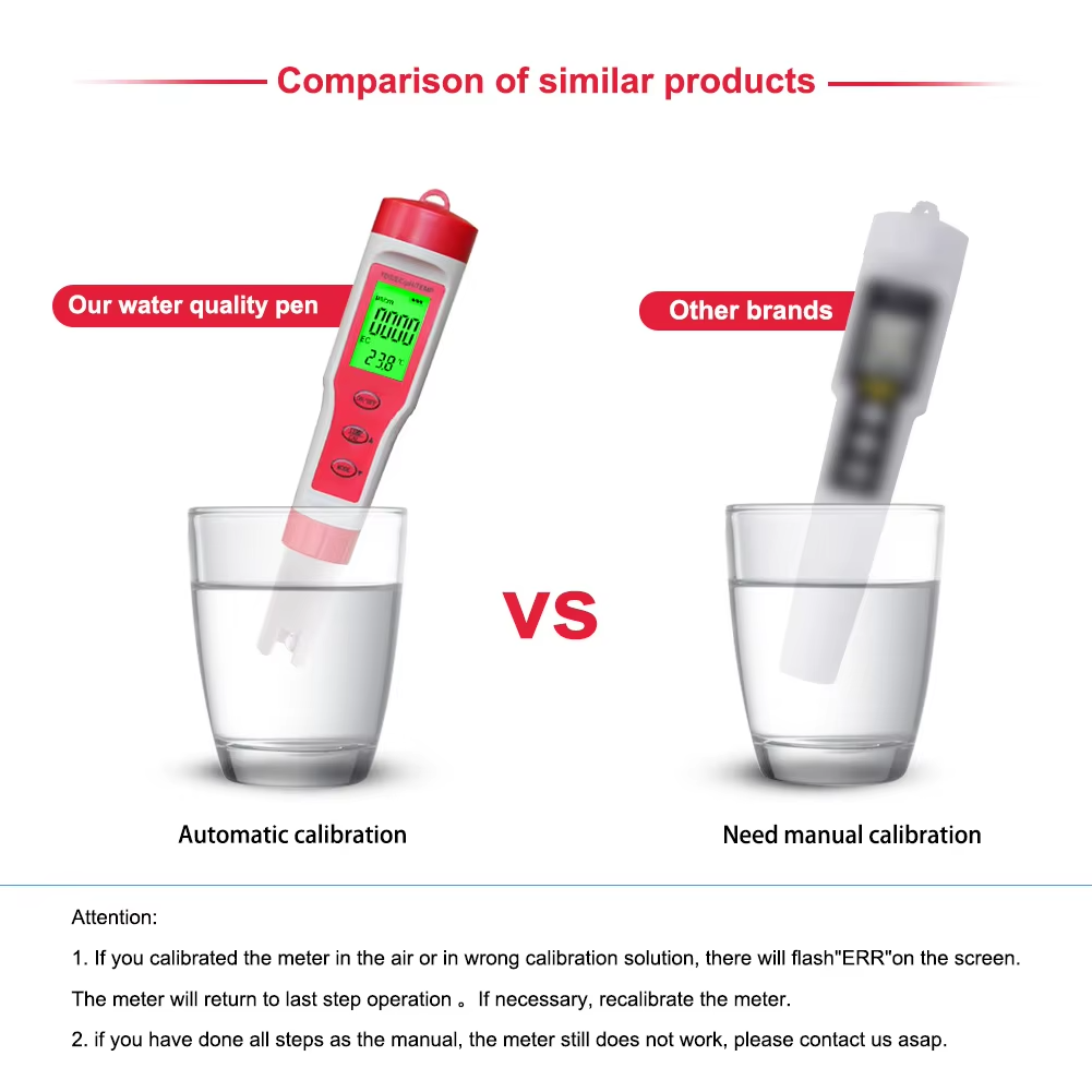 4-in-1 Digital pH EC Meter for Water Testing