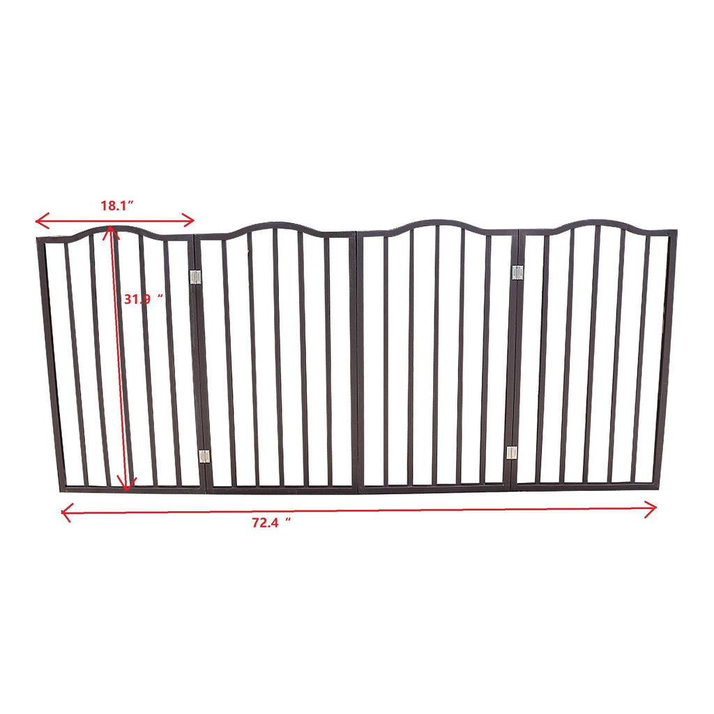 Arc Wooden Folding Pet Gate for Doorways and Stairs