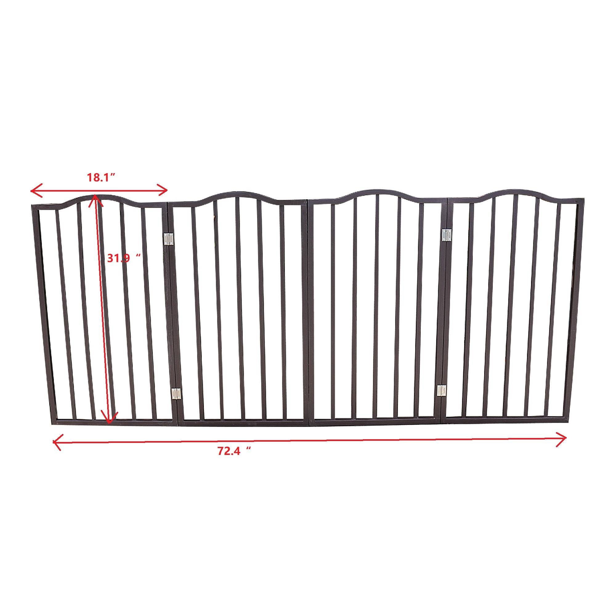 Arc Wooden Folding Pet Gate for Doorways and Stairs
