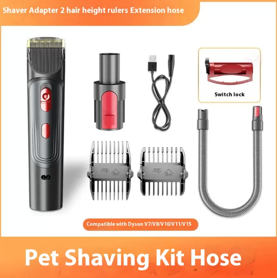 Pet Grooming Comb and Suction Head Set