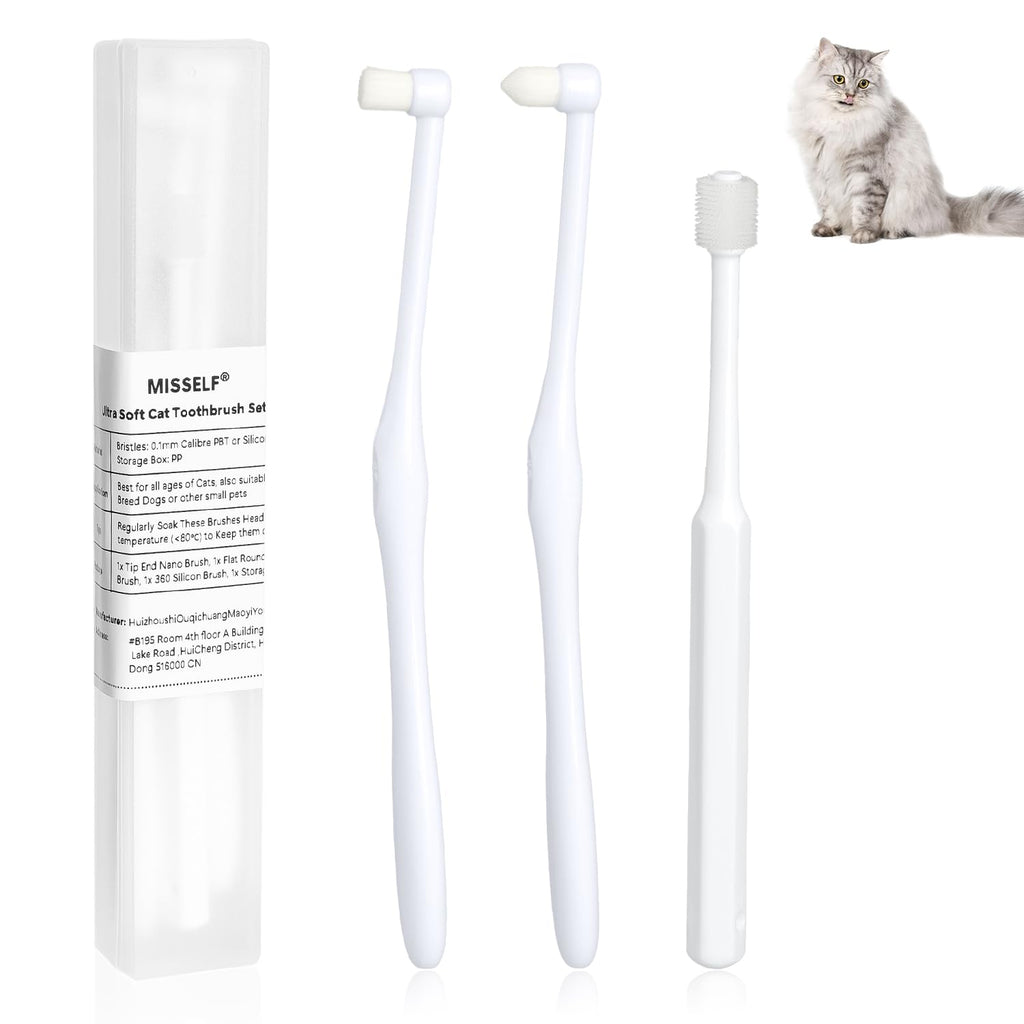 Cat and Small Dog Toothbrush Set, 3-Style