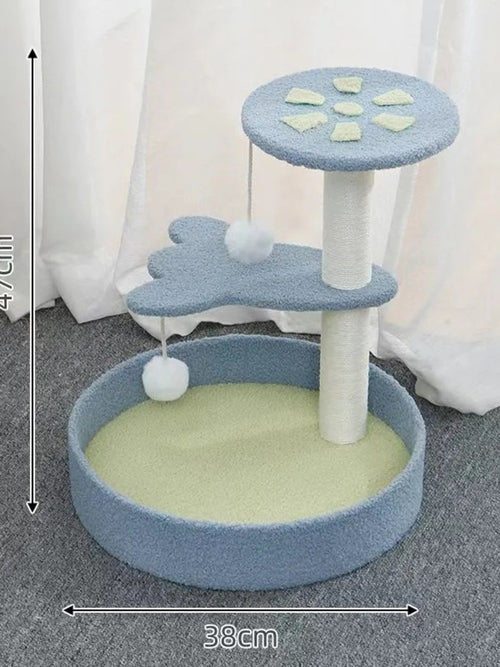 Elevated Cat Tree with Integrated Bed