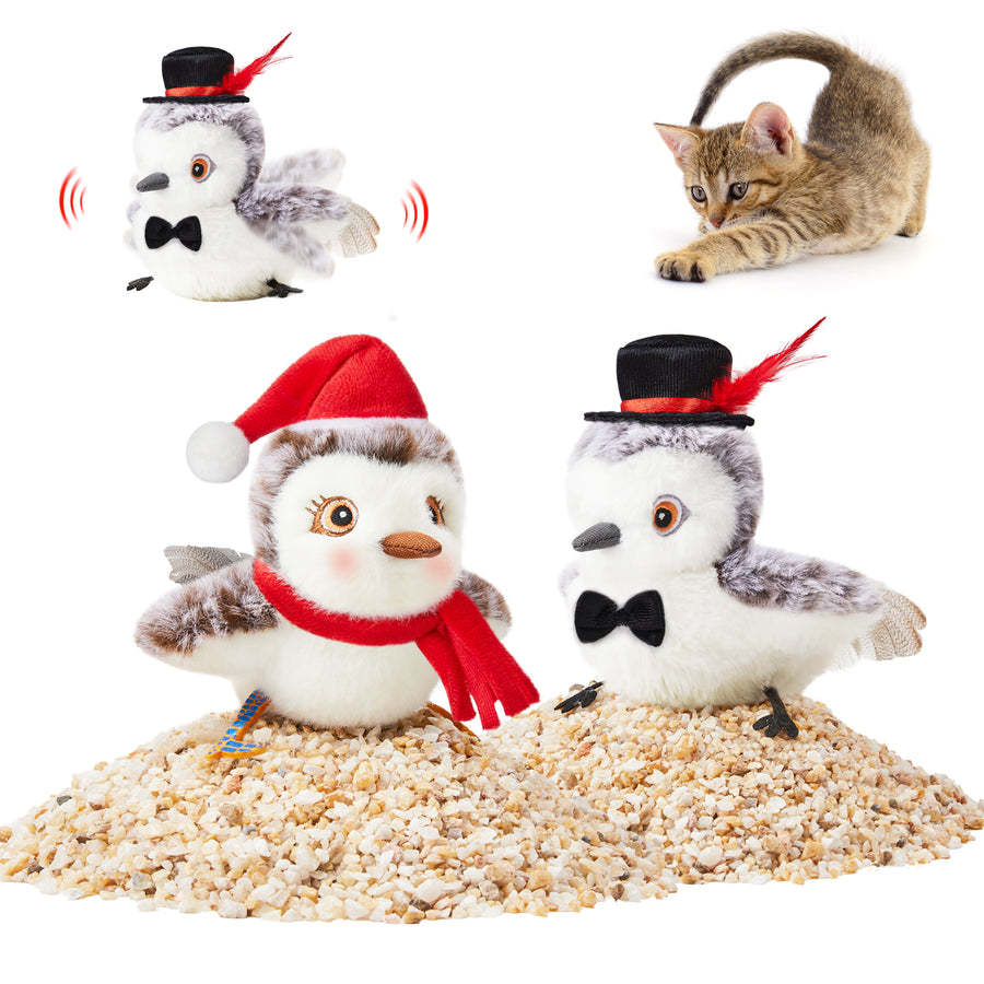 USB-Charged Flickering Bird Teaser for Cats
