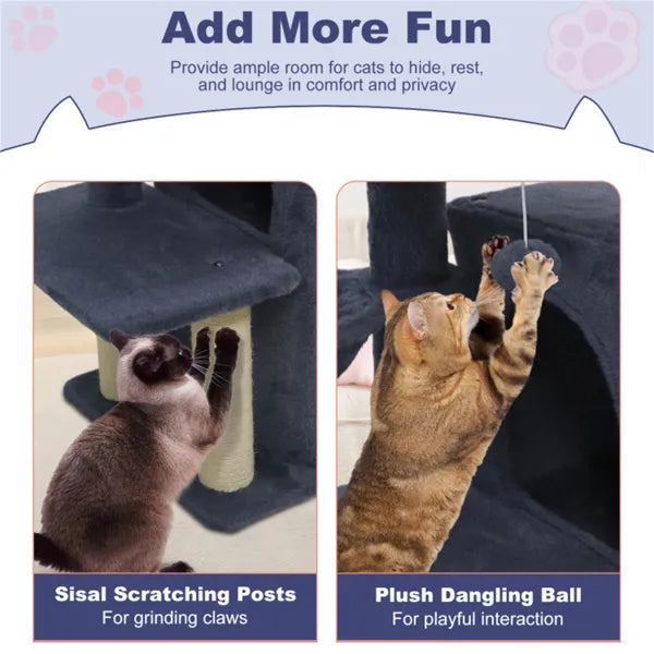 Dark Gray 33.5" Multi-Level Cat Tree