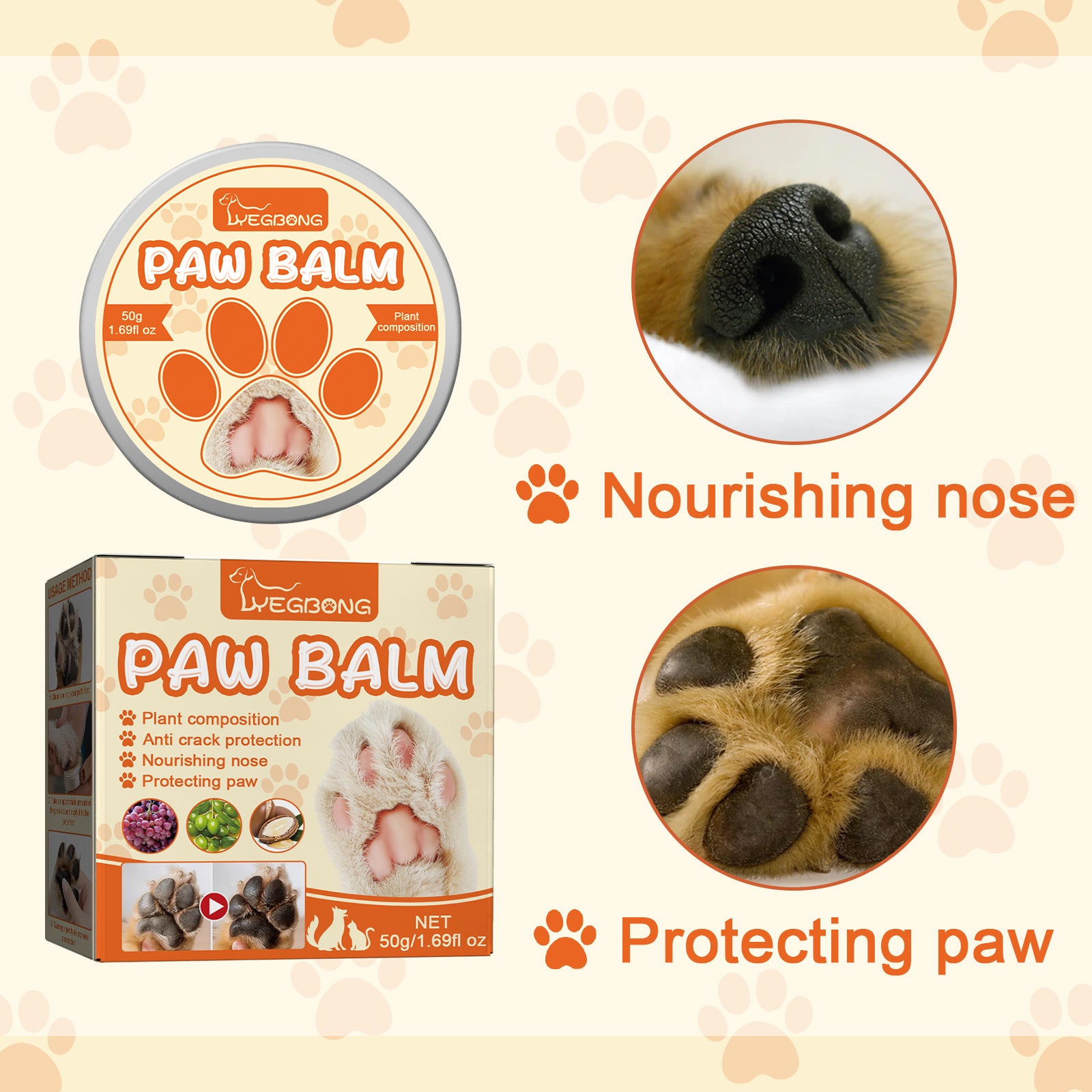 Nourishing Paw Balm for Cats and Dogs
