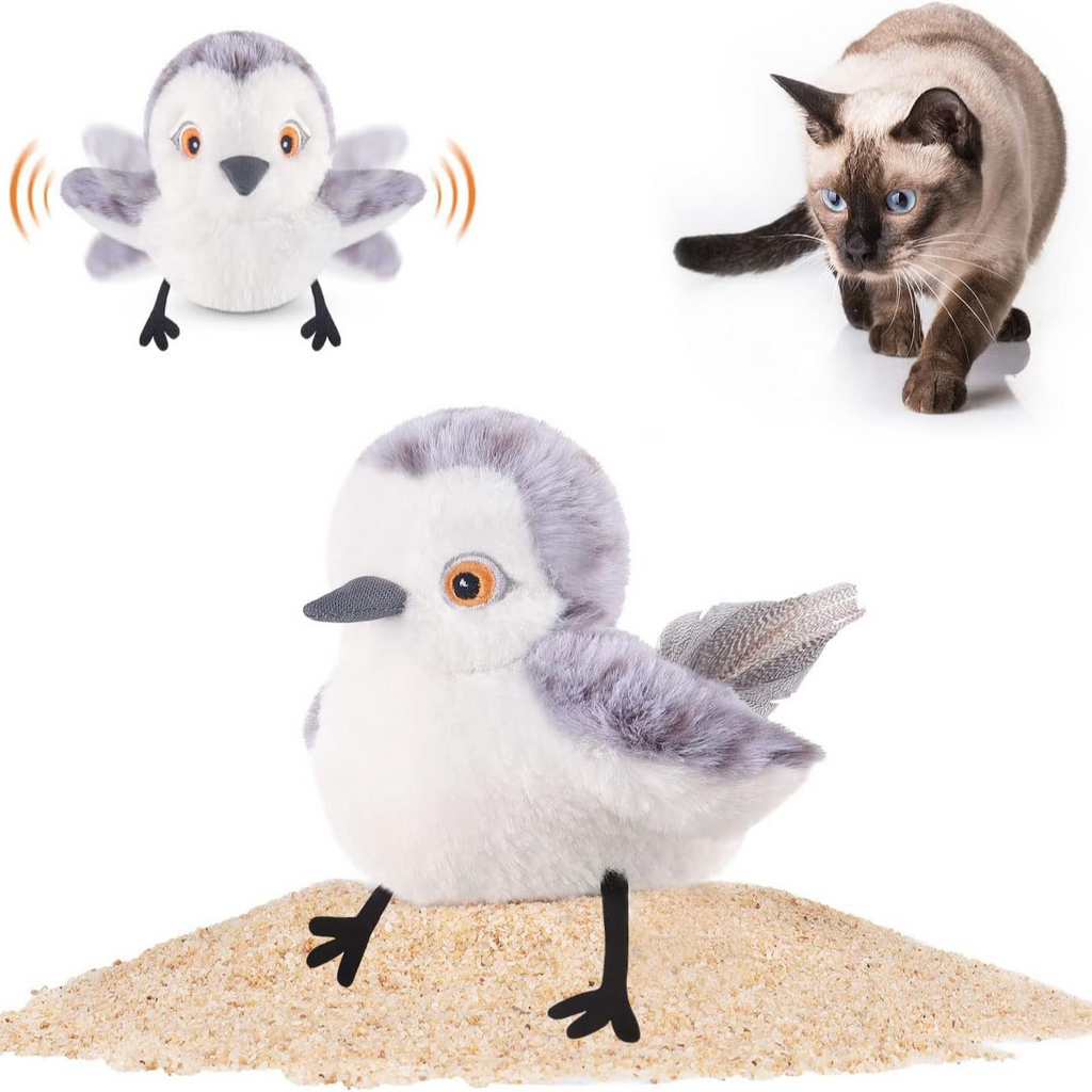 USB-Charged Flickering Bird Teaser for Cats