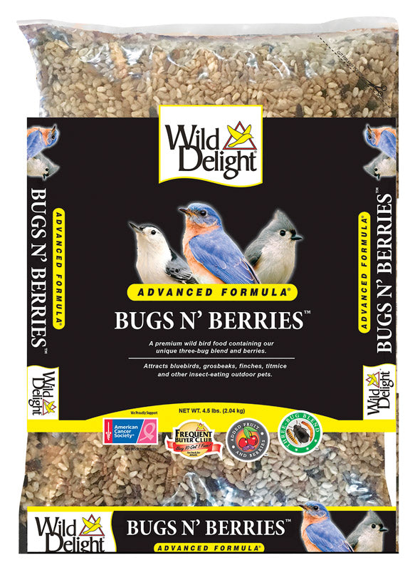 Wild Delight Bugs N' Berries Bird Food, 4.5 lbs