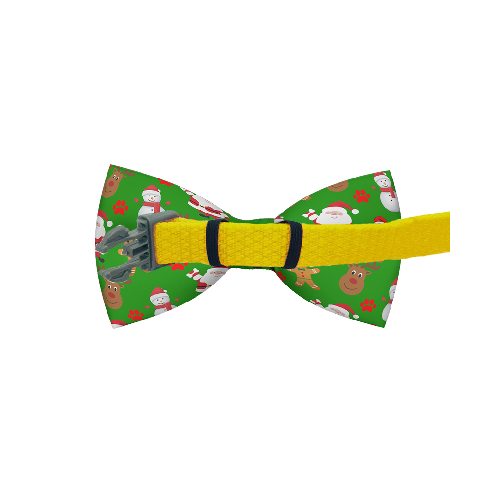 Festive Green Holiday Dog Bow Tie