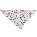 Dino Doggy White Tie-On Dog Bandana