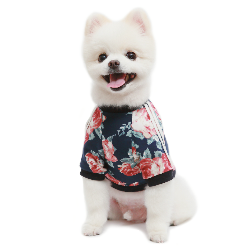Flower Jersey T-shirt, Navy