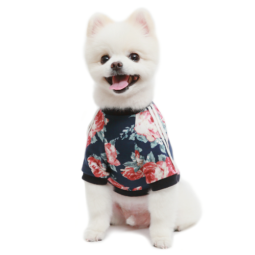 Flower Jersey T-shirt, Navy