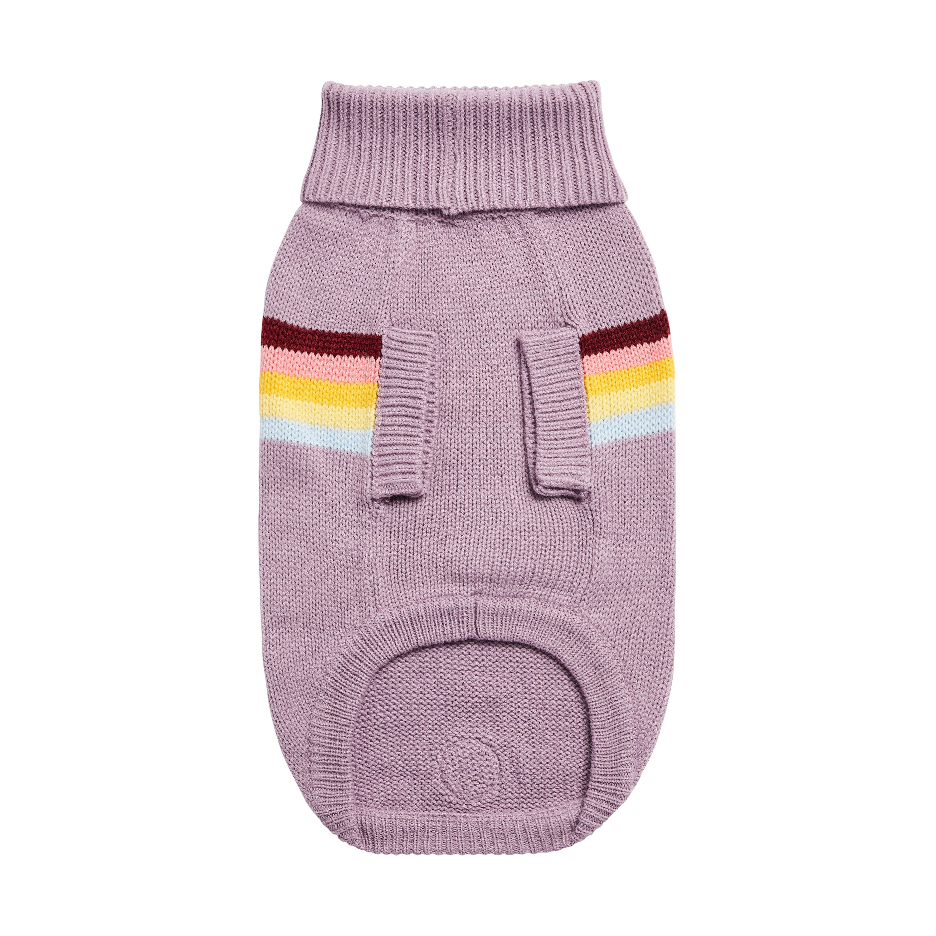 Retro Knit Turtleneck Sweater - Lavender