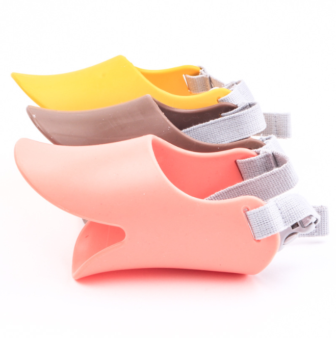 Silicone Duckbill Pet Muzzle, Yellow