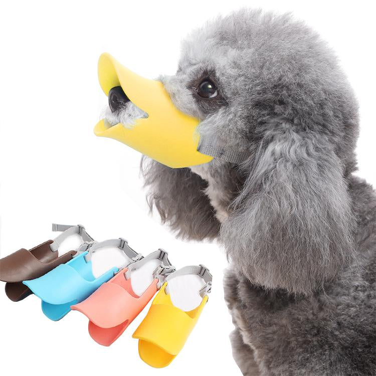Silicone Duckbill Pet Muzzle, Yellow
