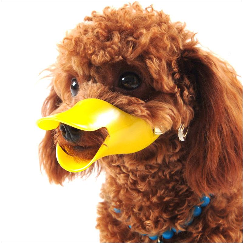 Silicone Duckbill Pet Muzzle, Yellow