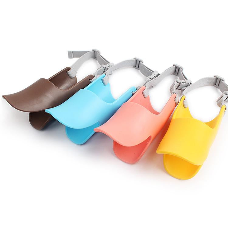 Silicone Duckbill Pet Muzzle, Yellow