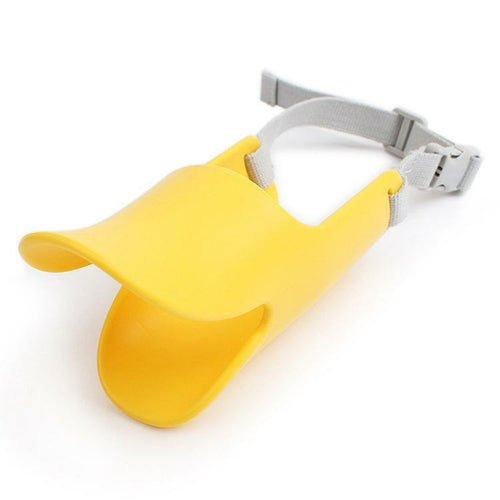 Silicone Duckbill Pet Muzzle, Yellow