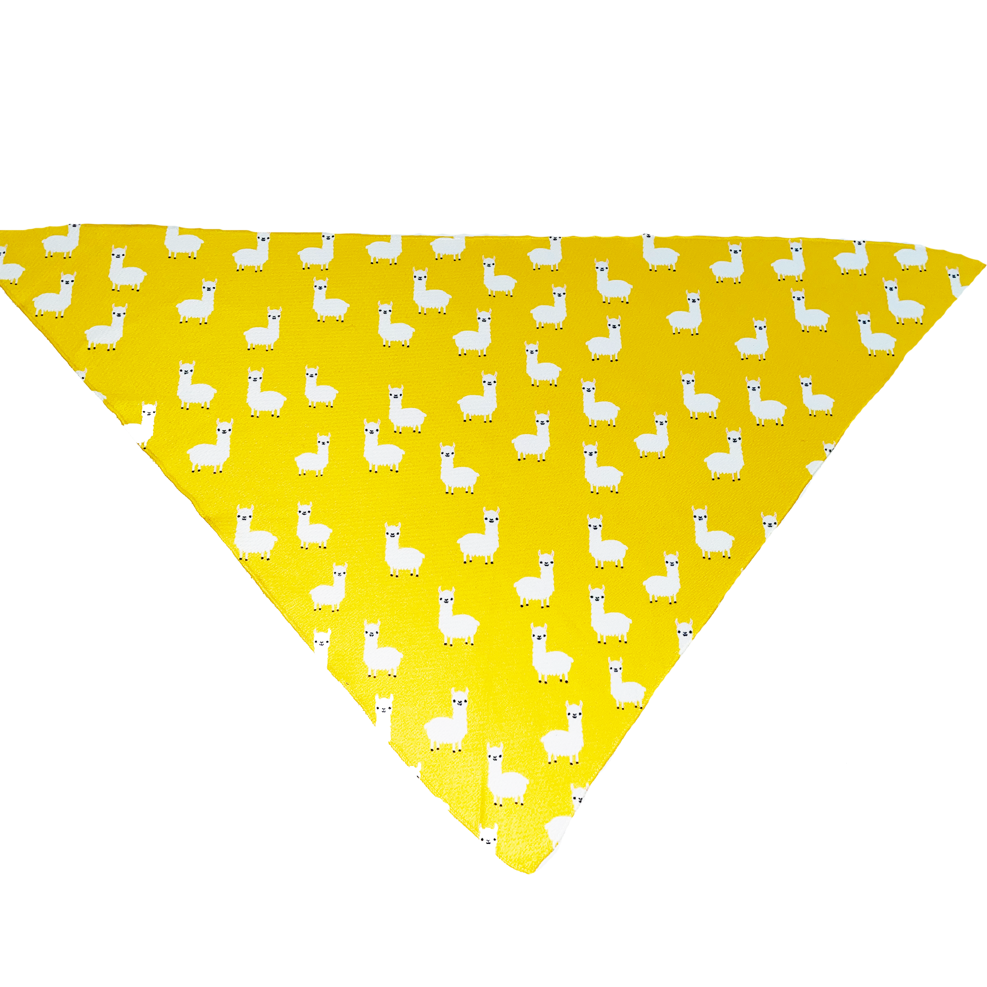 Llama Yellow Tie-On Dog Bandana