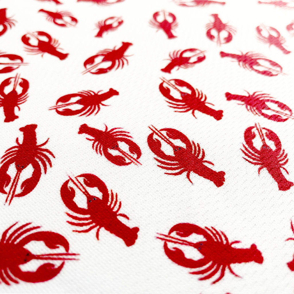 White Lobster Tie-On Dog Bandana