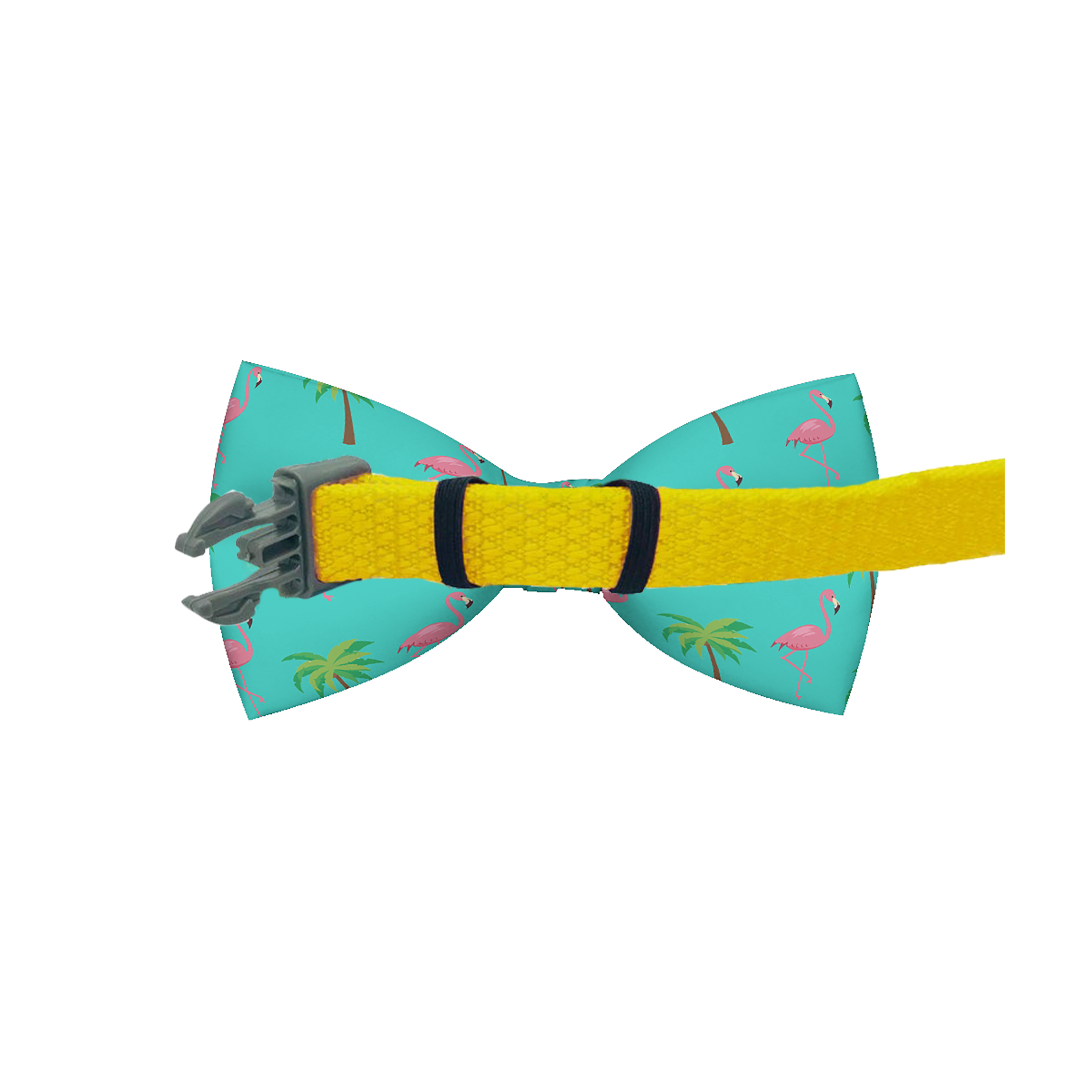 Miami Vice Flamingo Dog Bow Tie