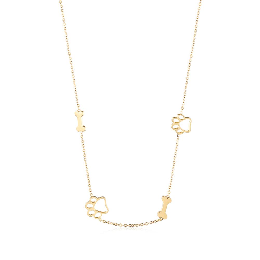 Elegant Puppy Bone Pendant Necklace
