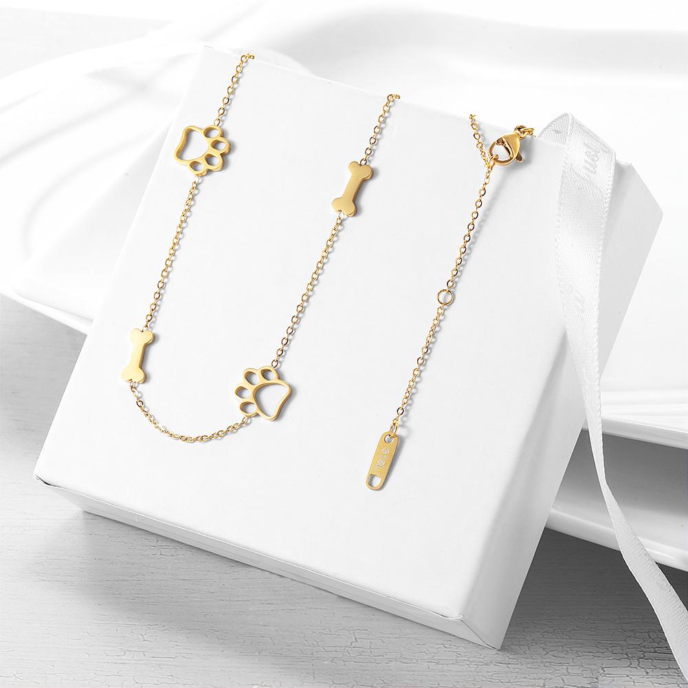Elegant Puppy Bone Pendant Necklace