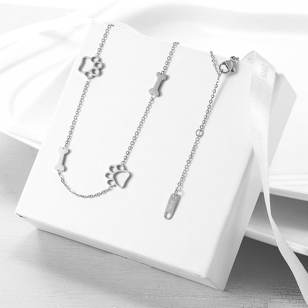 Elegant Puppy Bone Pendant Necklace
