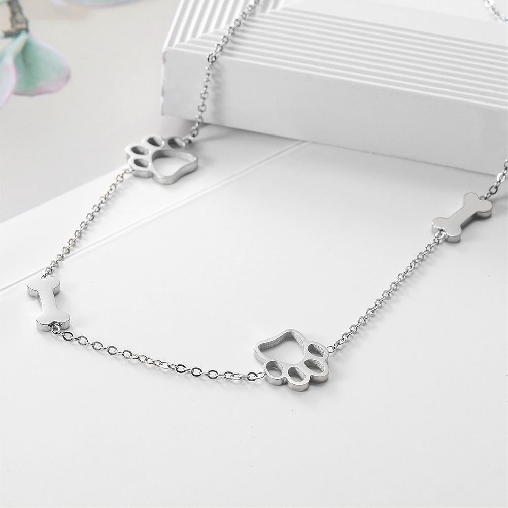 Elegant Puppy Bone Pendant Necklace