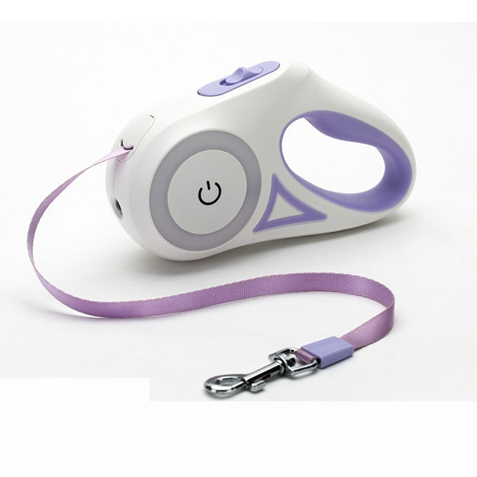 Retractable Leash with Integrated Lighting