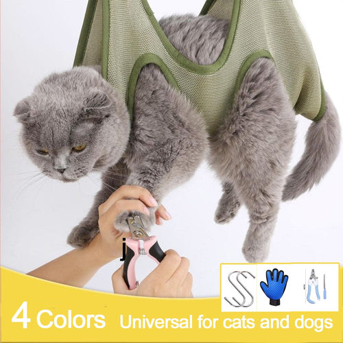 Feline Grooming Hammock Pouch, Restraint Bag