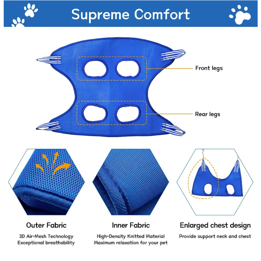 Feline Grooming Hammock Pouch, Restraint Bag