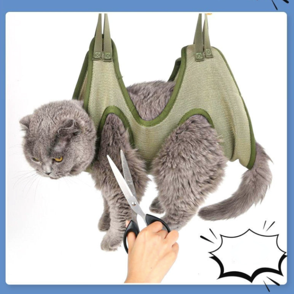Feline Grooming Hammock Pouch, Restraint Bag