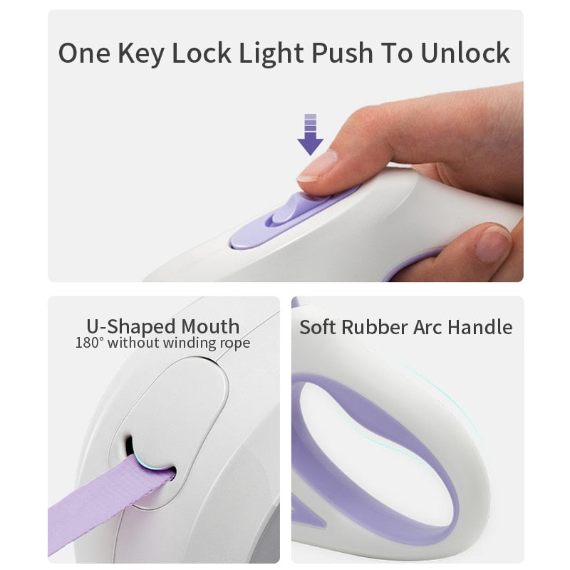 Retractable Leash with Integrated Lighting
