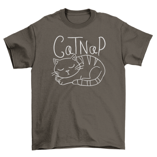 Napping Feline Graphic T-Shirt