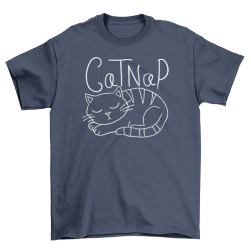 Napping Feline Graphic T-Shirt