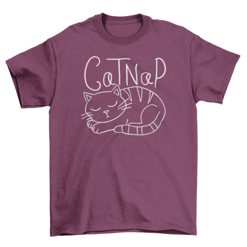 Napping Feline Graphic T-Shirt