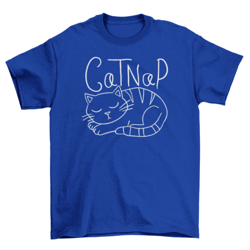Napping Feline Graphic T-Shirt