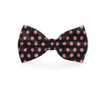 Elegant Polka-Dot Pink & Black Dog Bow Tie