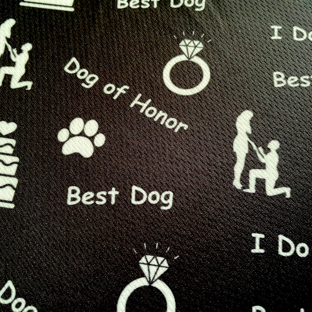 Dog of Honor Wedding Black Tie Pet Bandana