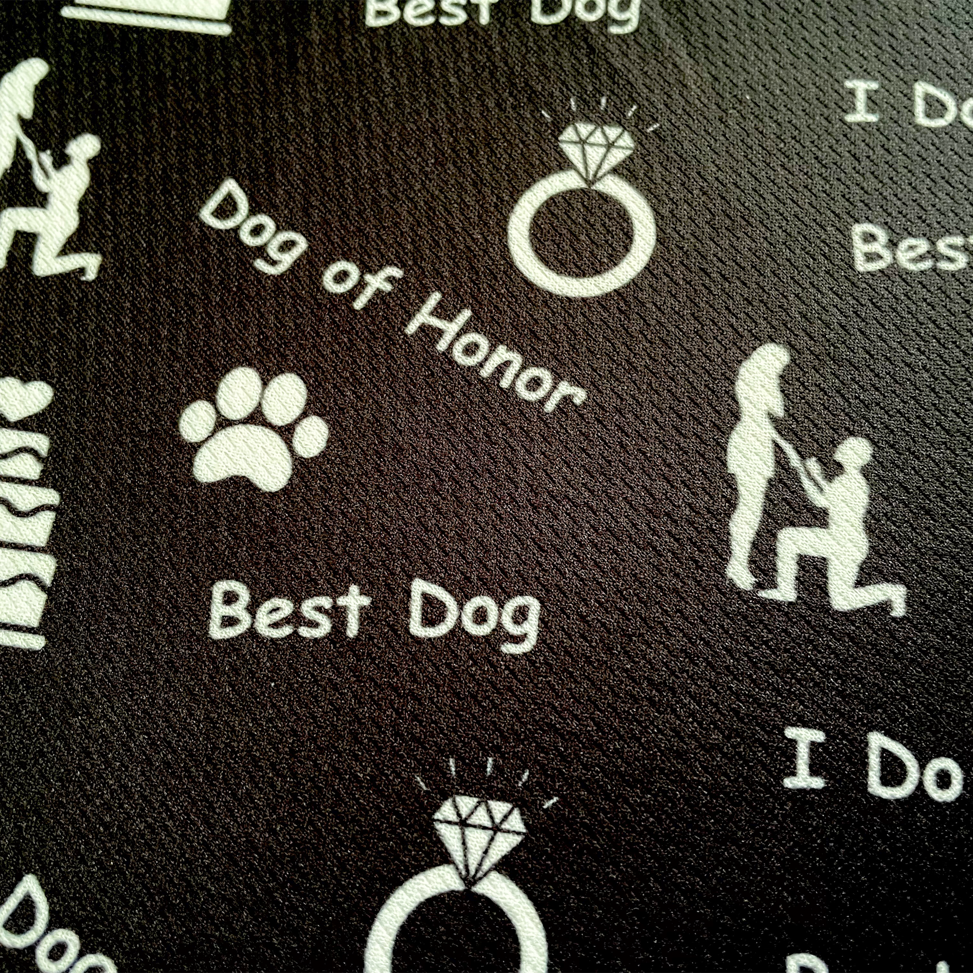 Dog of Honor Wedding Black Tie Pet Bandana