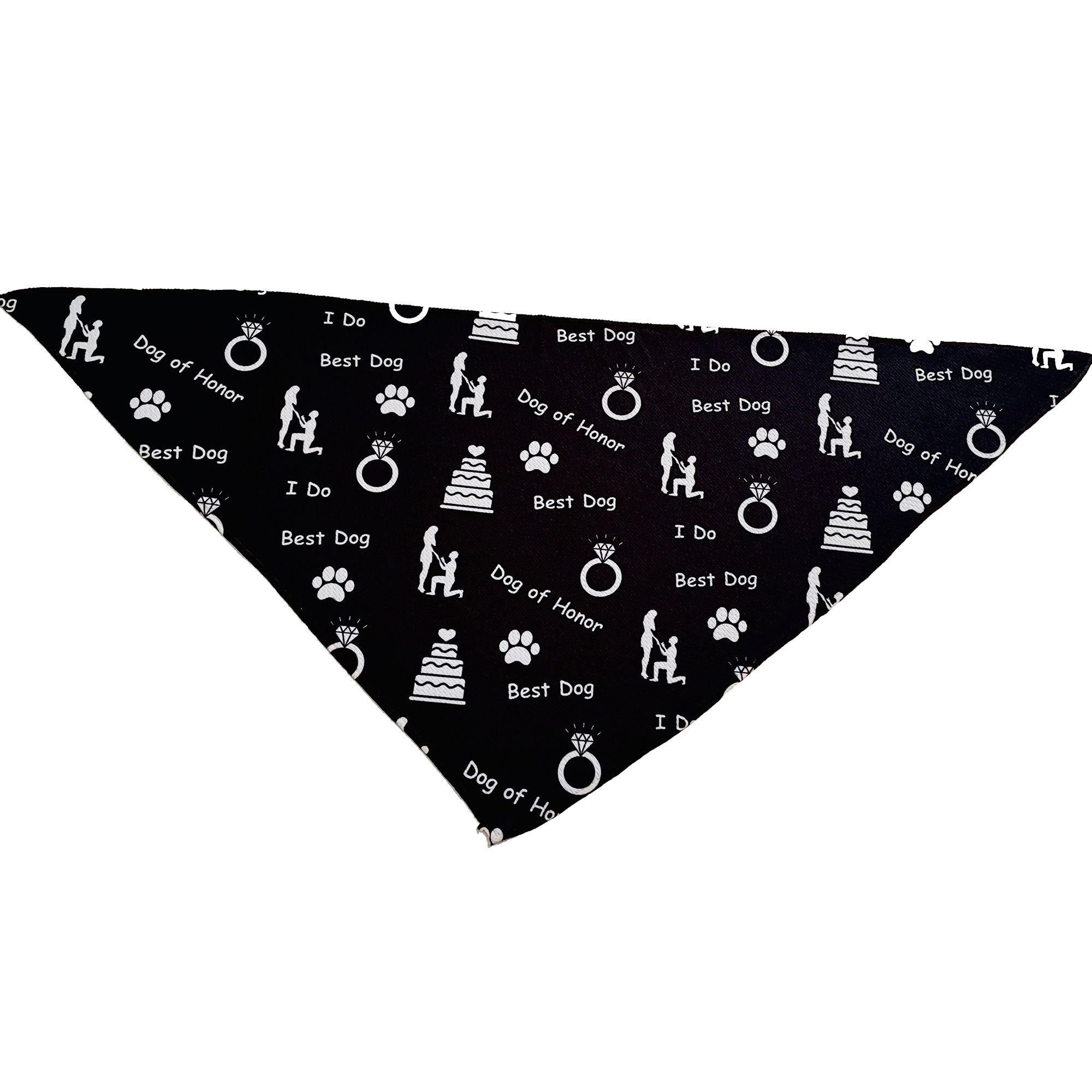 Dog of Honor Wedding Black Tie Pet Bandana