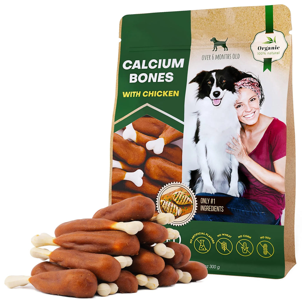 Wrapped Chicken Calcium Bones, Rawhide-Free Dog Chews