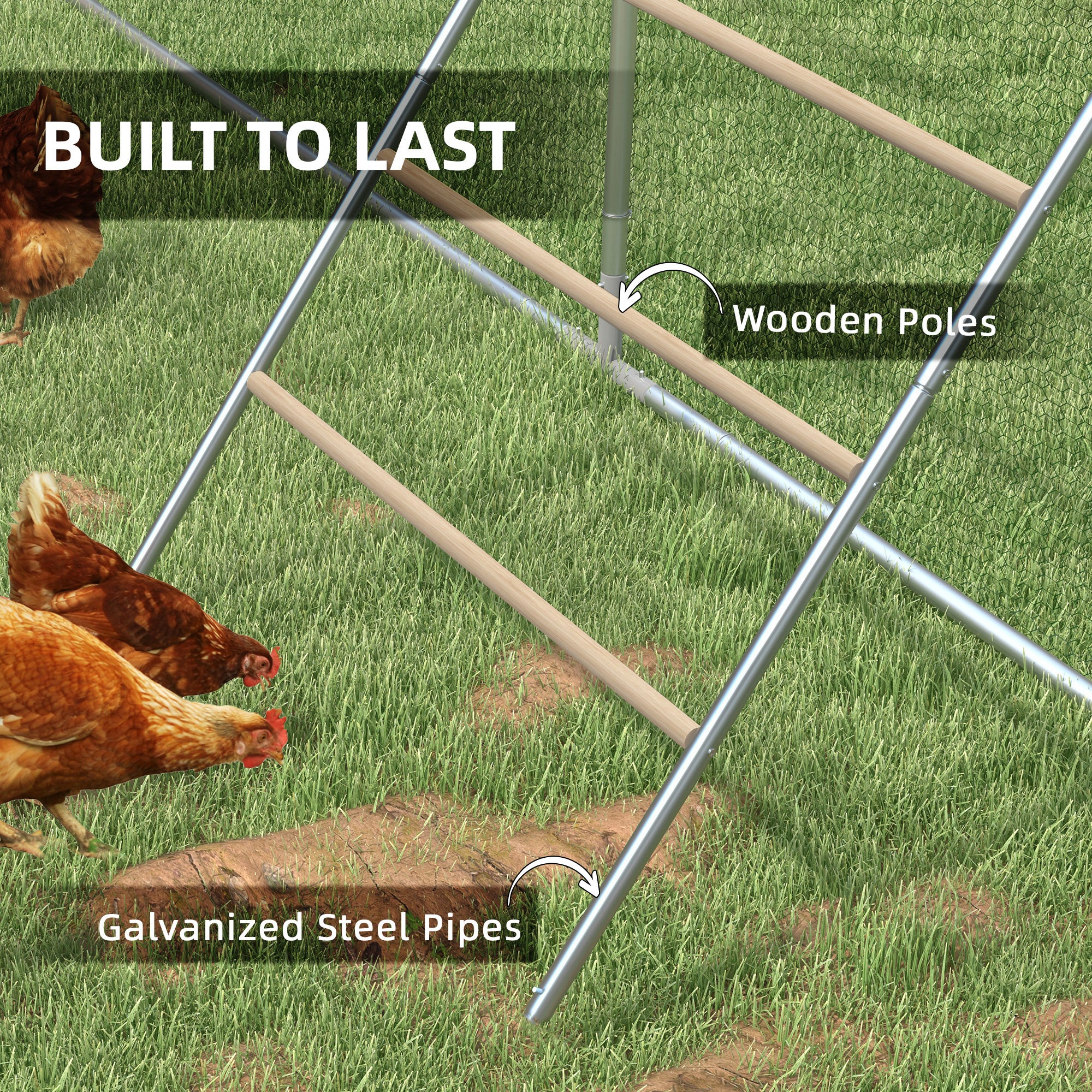 55-inch Tiered Chicken Roosting Bar for 4-6 Hens