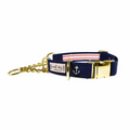 Nautical Anchor Dog Collar - Buckle & Martingale