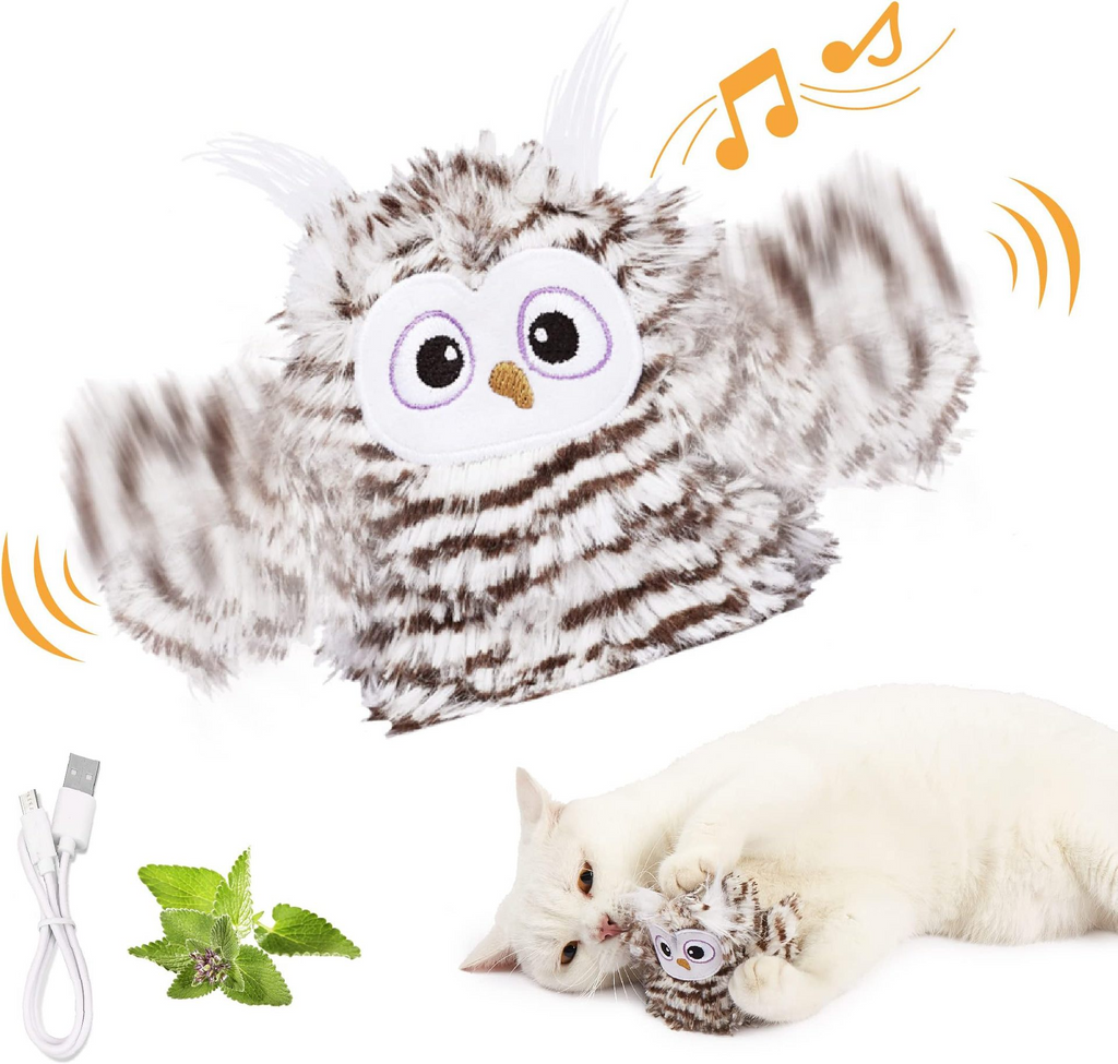 USB-Charged Flickering Bird Teaser for Cats