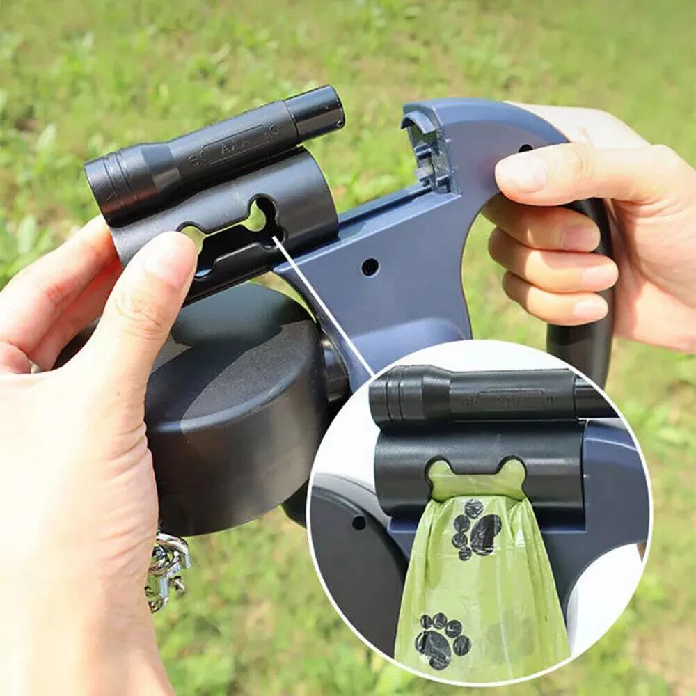 Reflective Retractable Dual Pet Leash