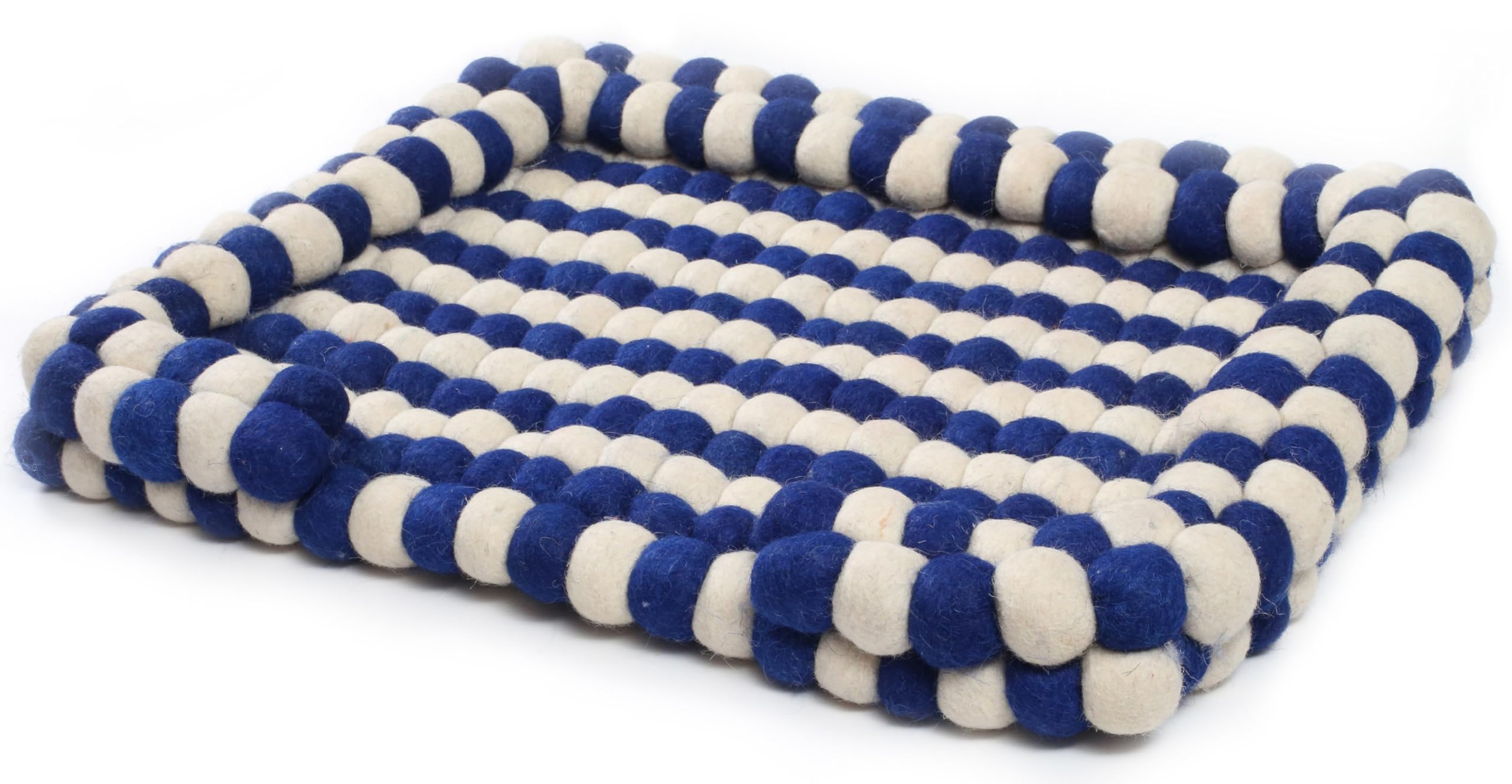 Felt Wool Ball Pet Bed – Navy