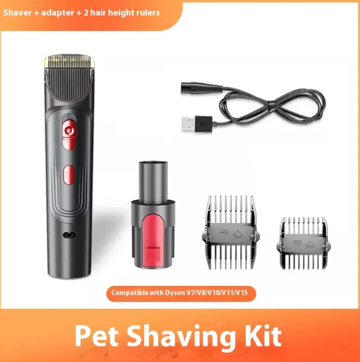 Pet Grooming Comb and Suction Head Set